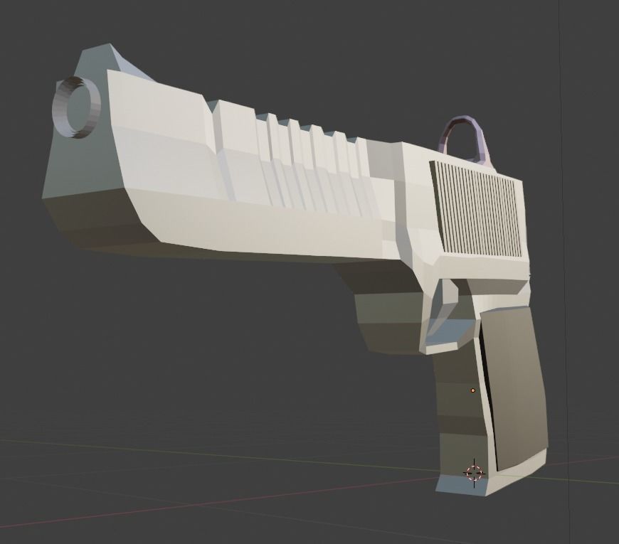 Desert eagle Low-poly 3D model_5