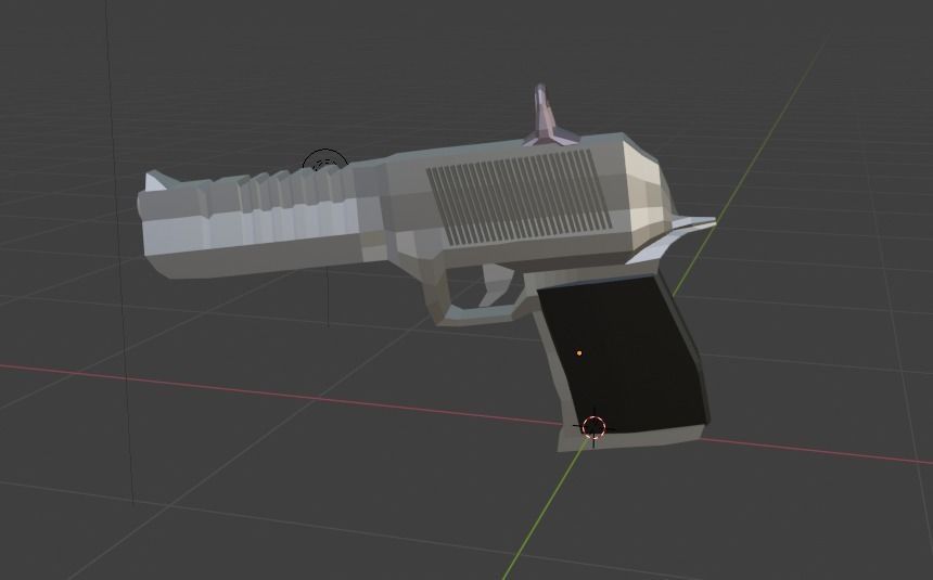 Desert eagle Low-poly 3D model_2