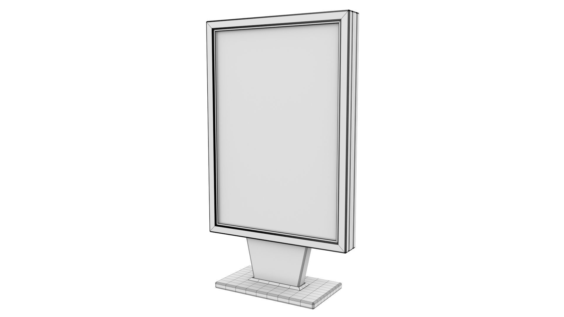 Advertising stand display Billboard 04 Low-poly 3D model_10
