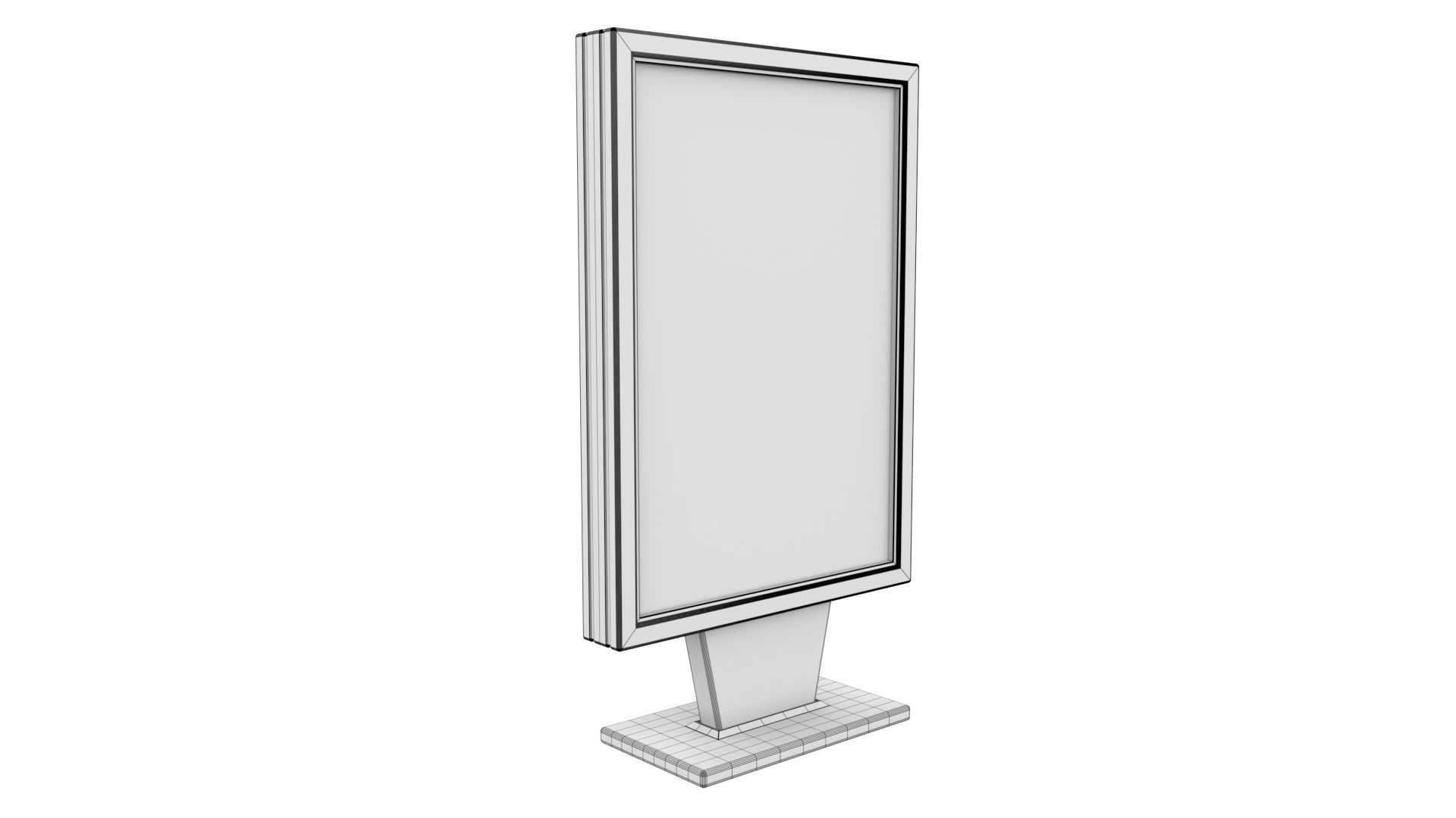 Advertising stand display Billboard 04 Low-poly 3D model_15
