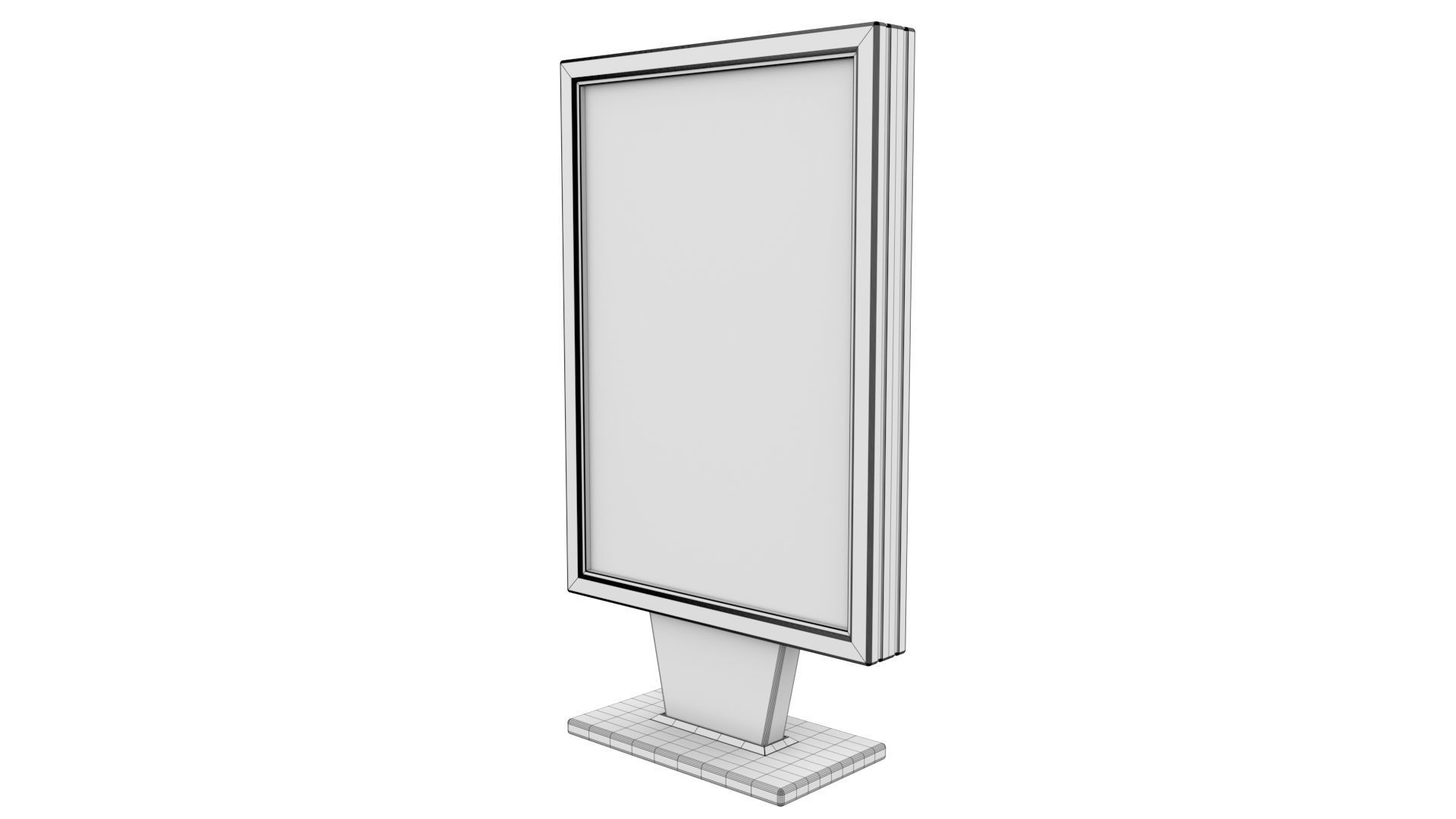 Advertising stand display Billboard 04 Low-poly 3D model_11