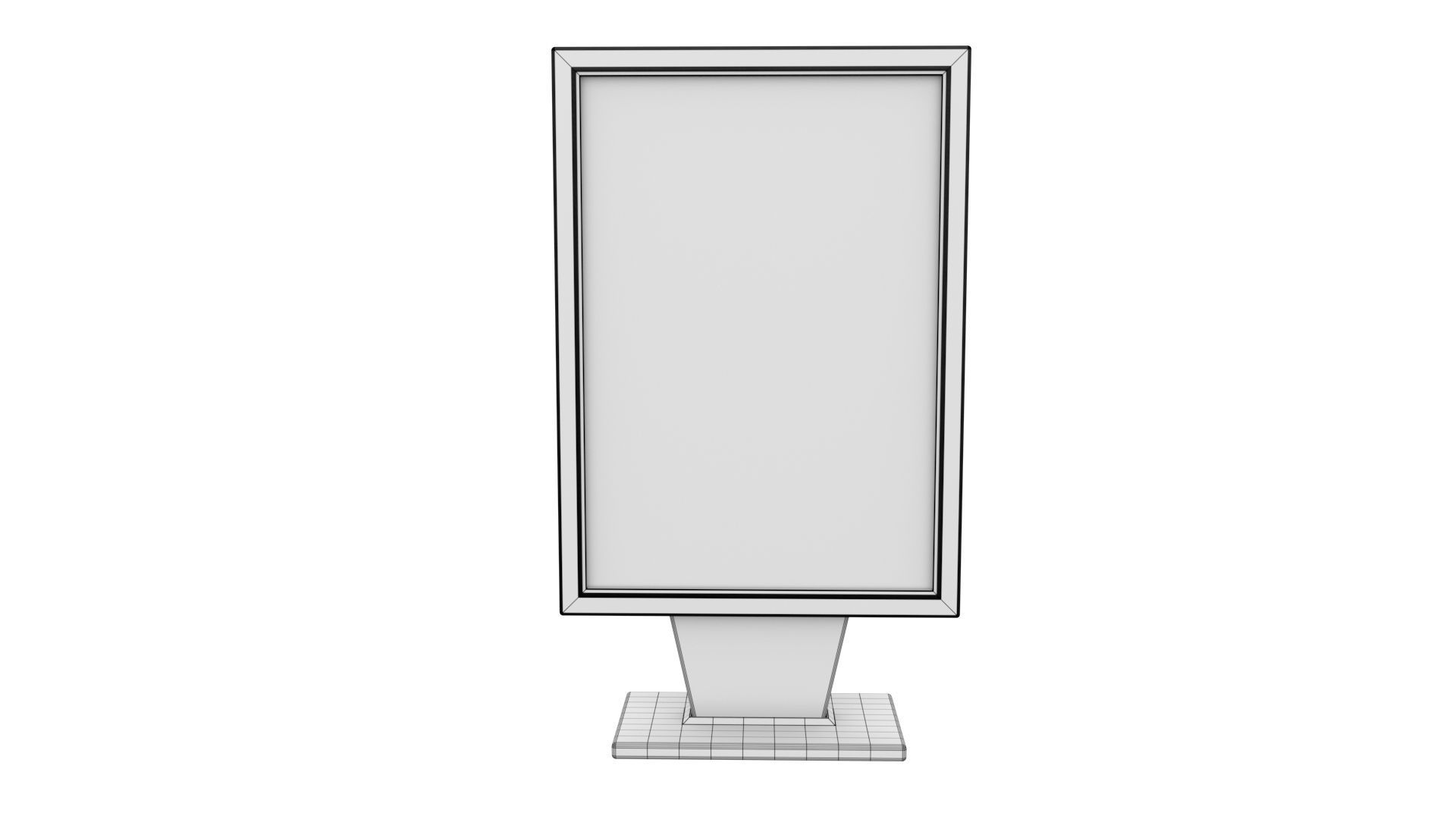 Advertising stand display Billboard 04 Low-poly 3D model_16