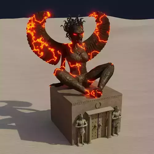 Temple of Death Low-poly 3D model