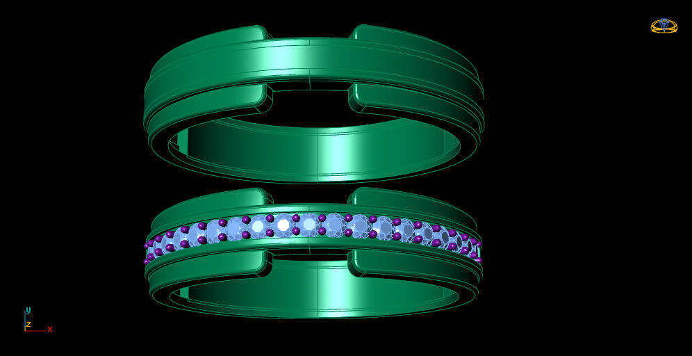 engagement ring 3D print model_7