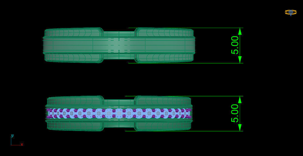 engagement ring 3D print model_5