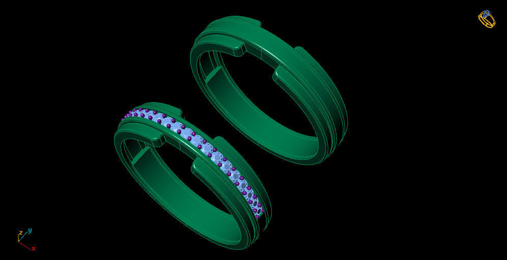 engagement ring 3D print model_6