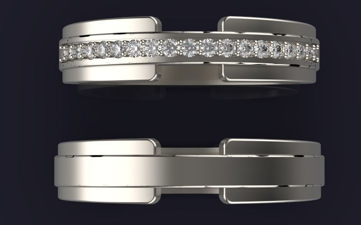 engagement ring 3D print model_3