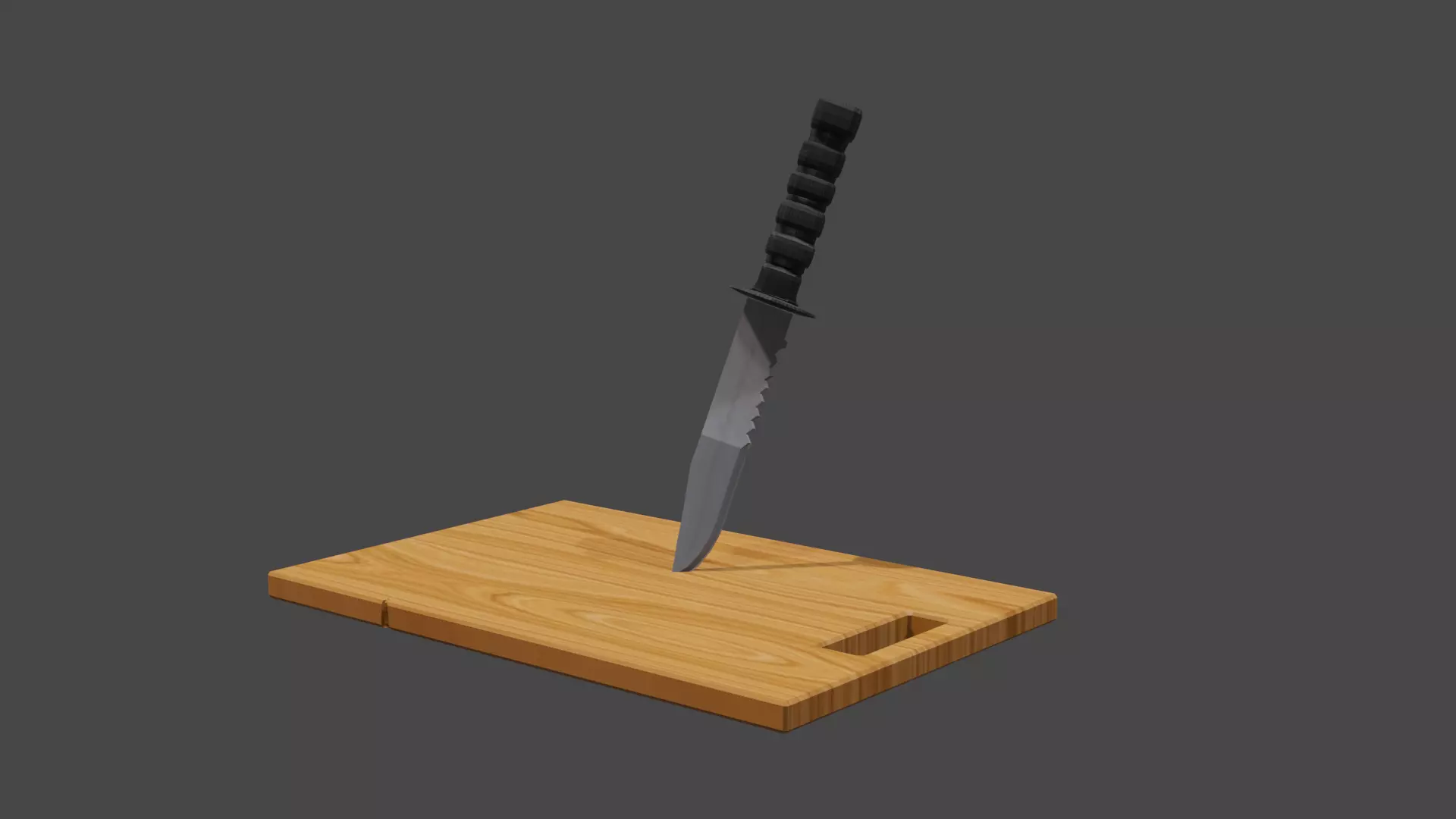 Low poly combat knife Free low-poly 3D model