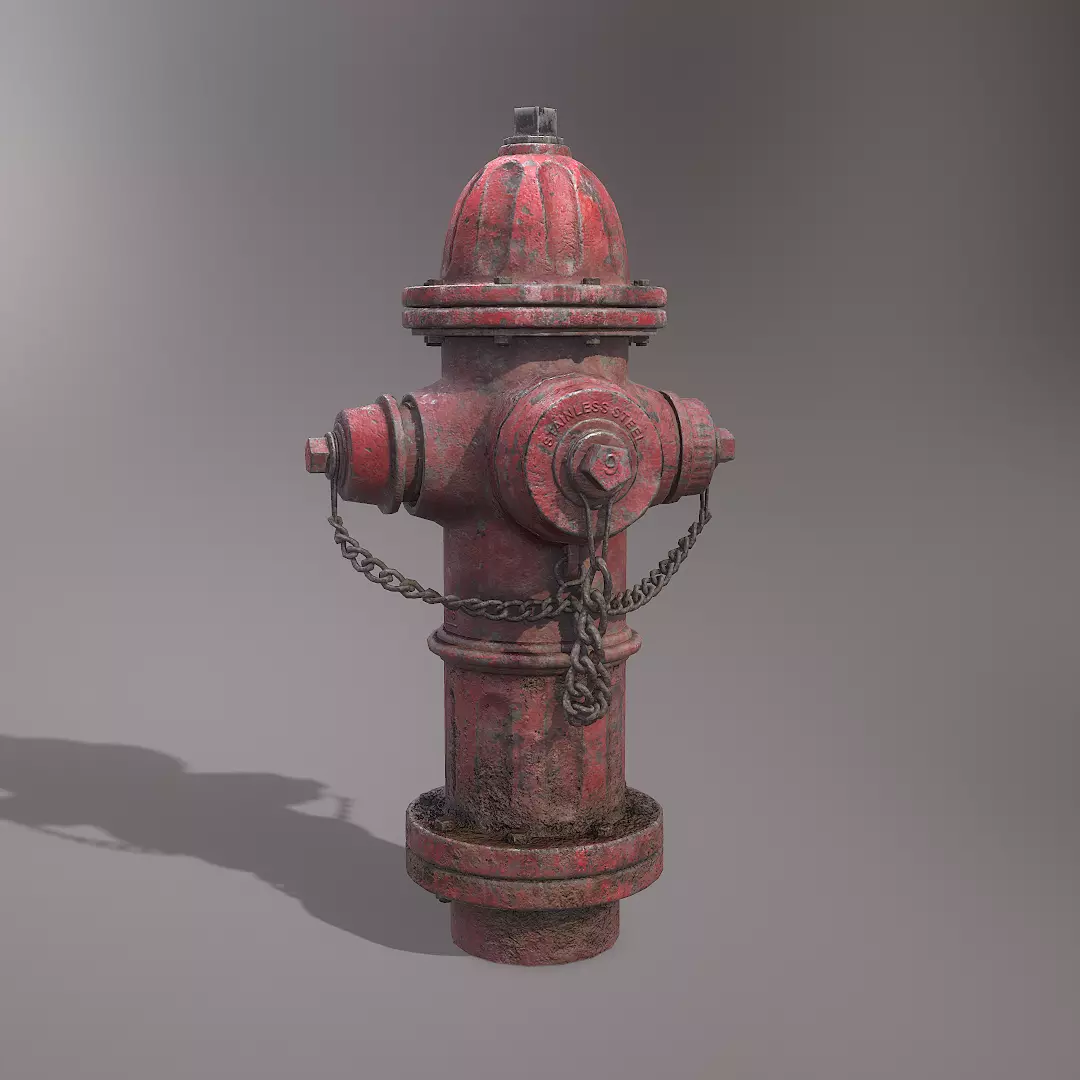 Fire Hydrant  Low-poly 3D model_0