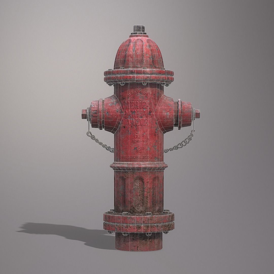 Fire Hydrant  Low-poly 3D model_3