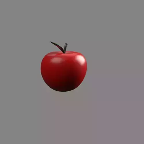 Apple Lowpoly cartoon pbr