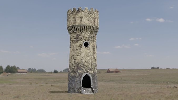 Tower 3D model textures 4K PBR -UE4 Low-poly 3D model