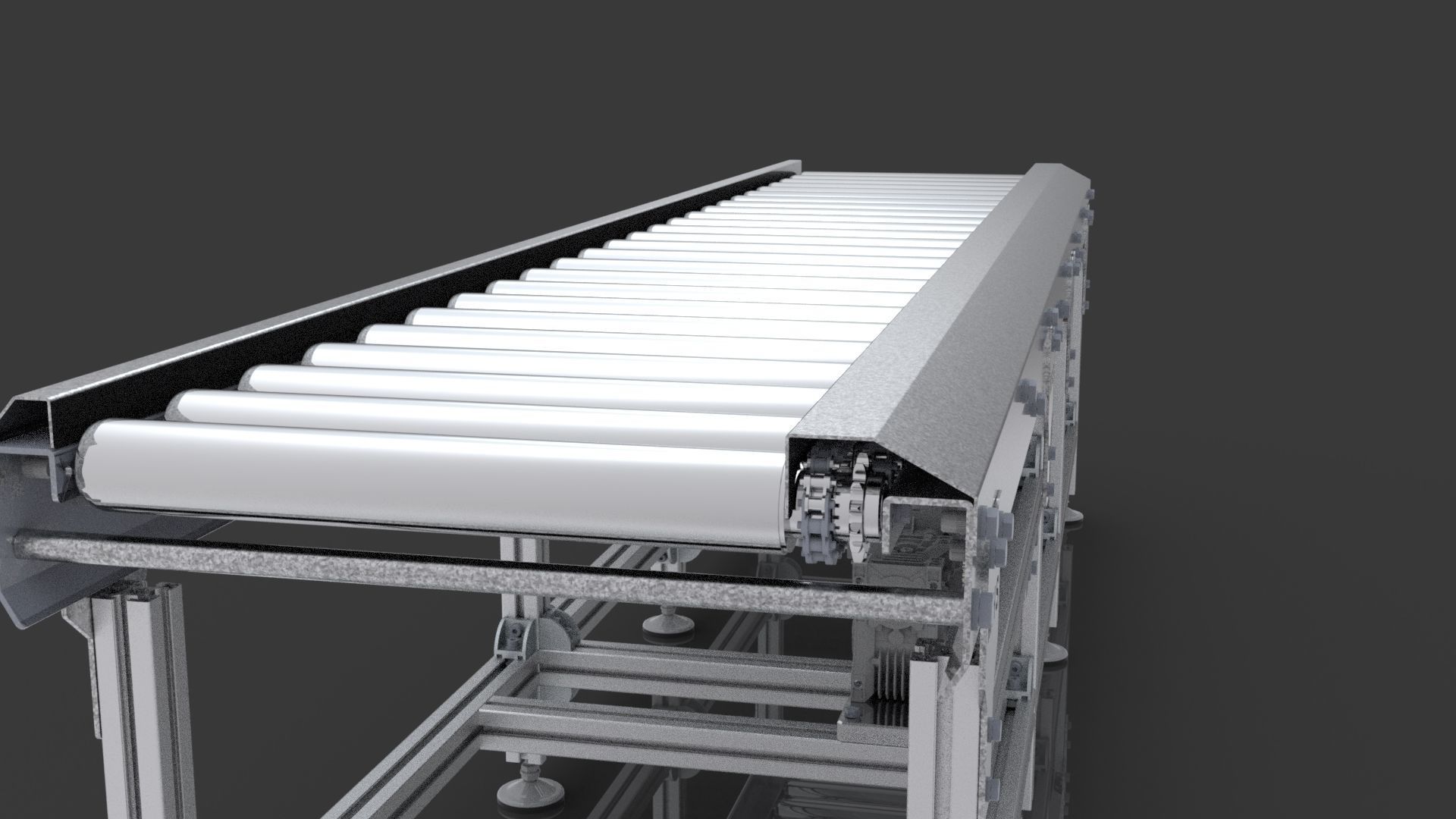 Roller Conveyor 3D model_5