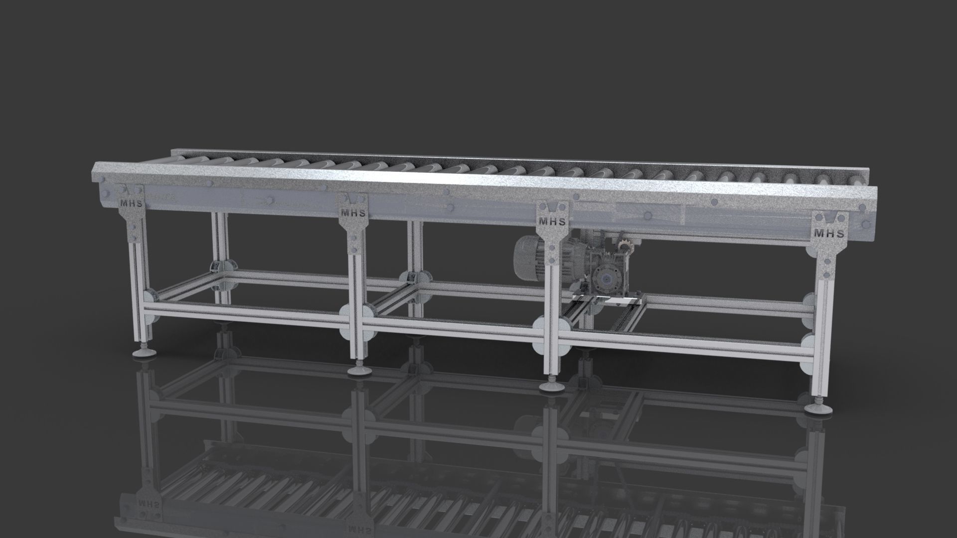 Roller Conveyor 3D model_6