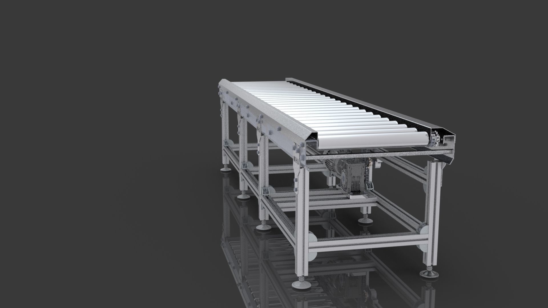 Roller Conveyor 3D model_4