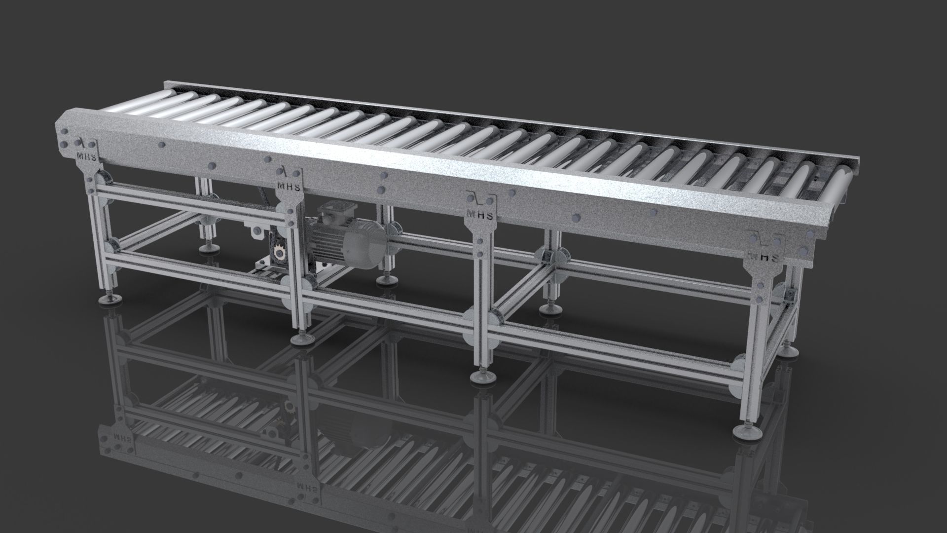 Roller Conveyor 3D model_1