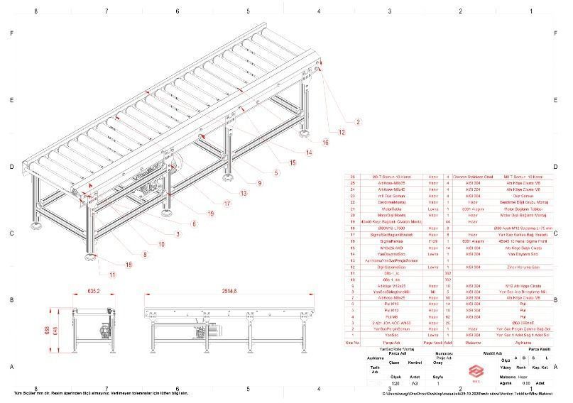Roller Conveyor 3D model_8