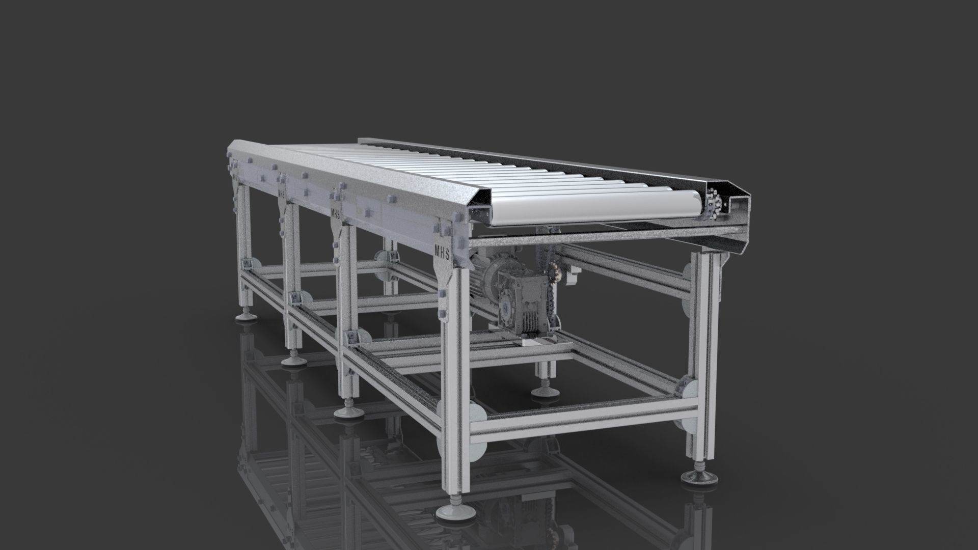 Roller Conveyor 3D model_3