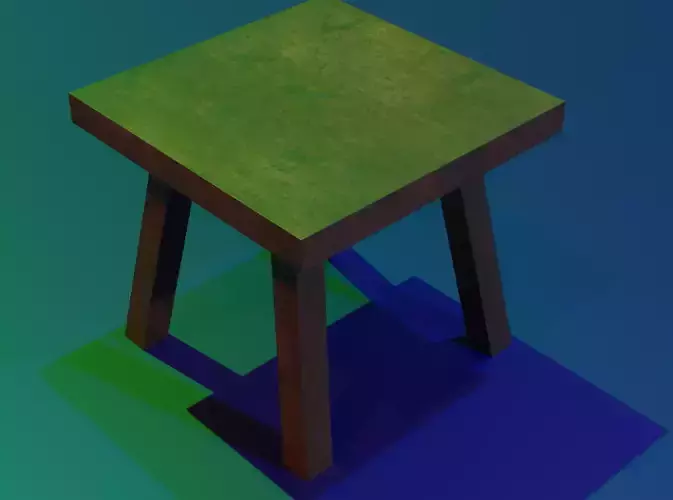 Table wooden stool