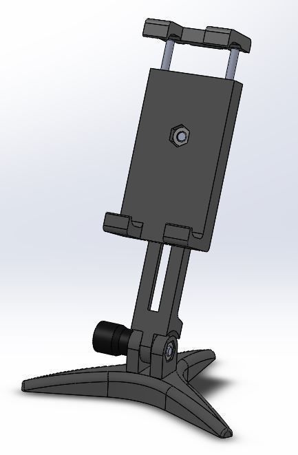 Desktop smartphone stand 3D print model_3