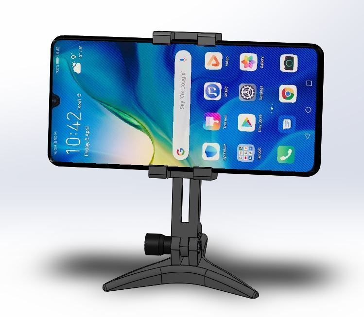 Desktop smartphone stand 3D print model_1