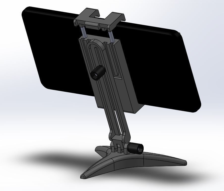 Desktop smartphone stand 3D print model_2