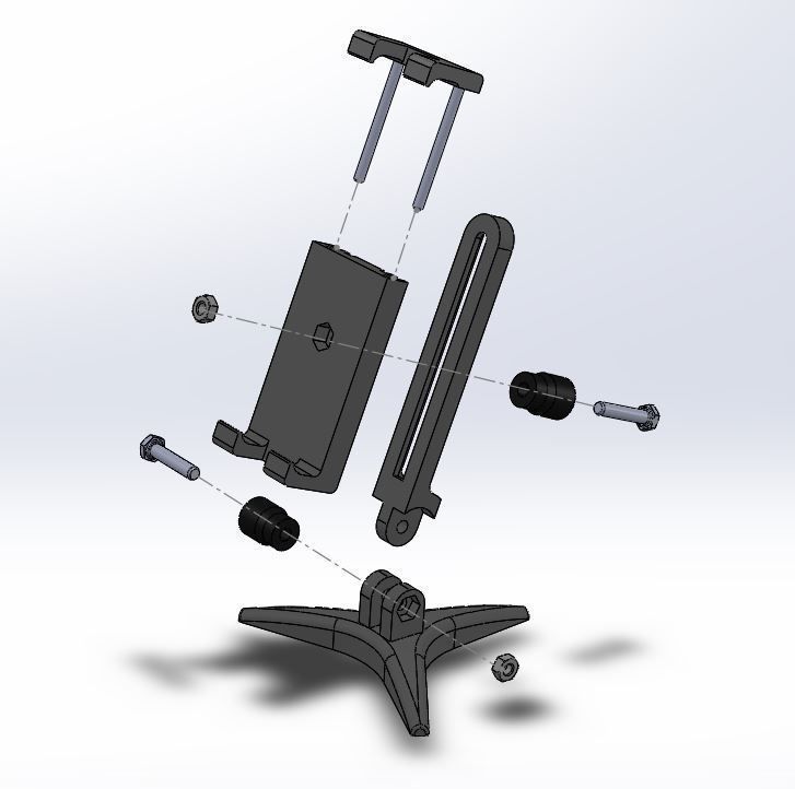 Desktop smartphone stand 3D print model_11