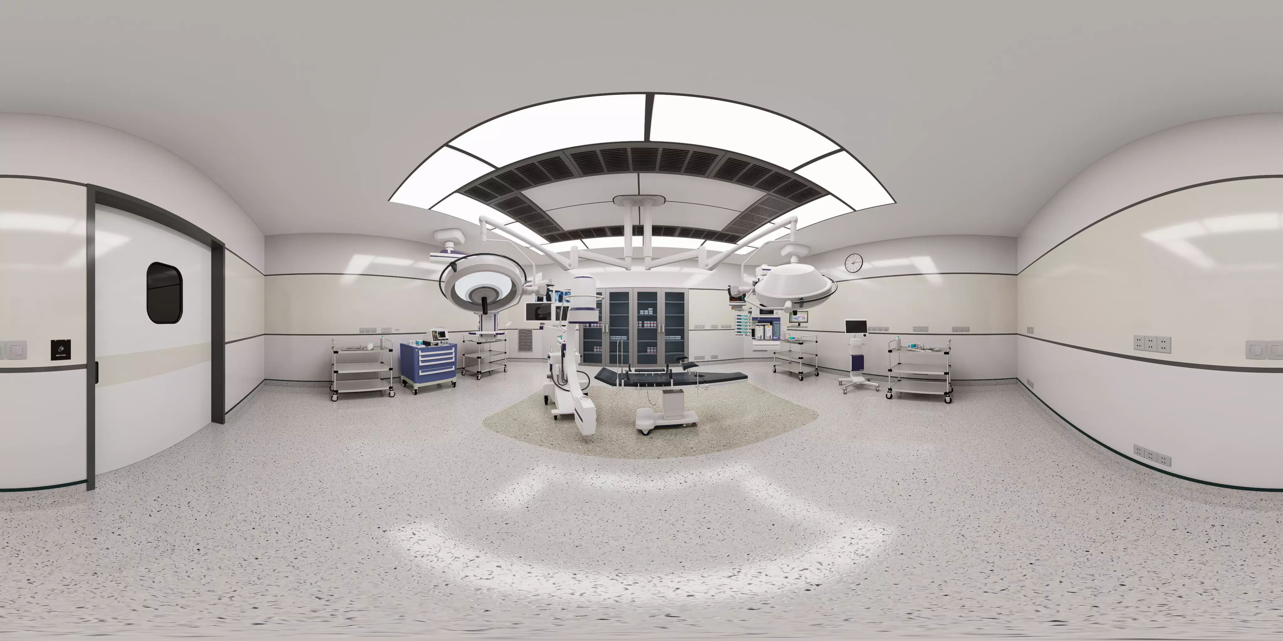 MEDICAL SPACES-SURGICAL OPERATION ROOM Low-poly 3D model_6
