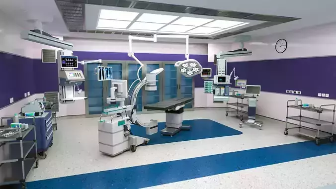 MEDICAL SPACES-SURGICAL OPERATION ROOM 3D model