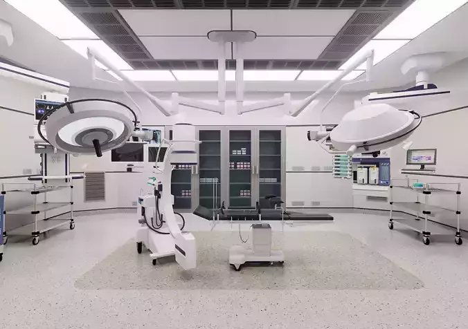 MEDICAL SPACES-SURGICAL OPERATION ROOM Low-poly 3D model