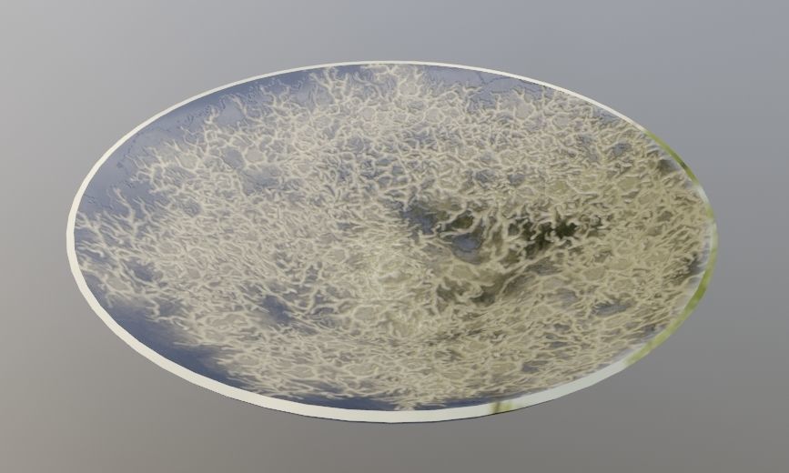 Dish of golden lightning 3D model_6