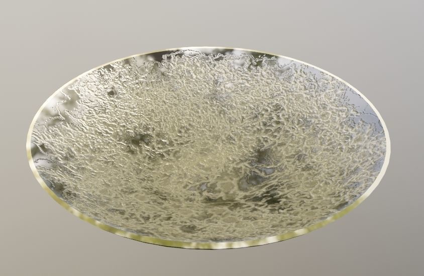 Dish of golden lightning 3D model_7