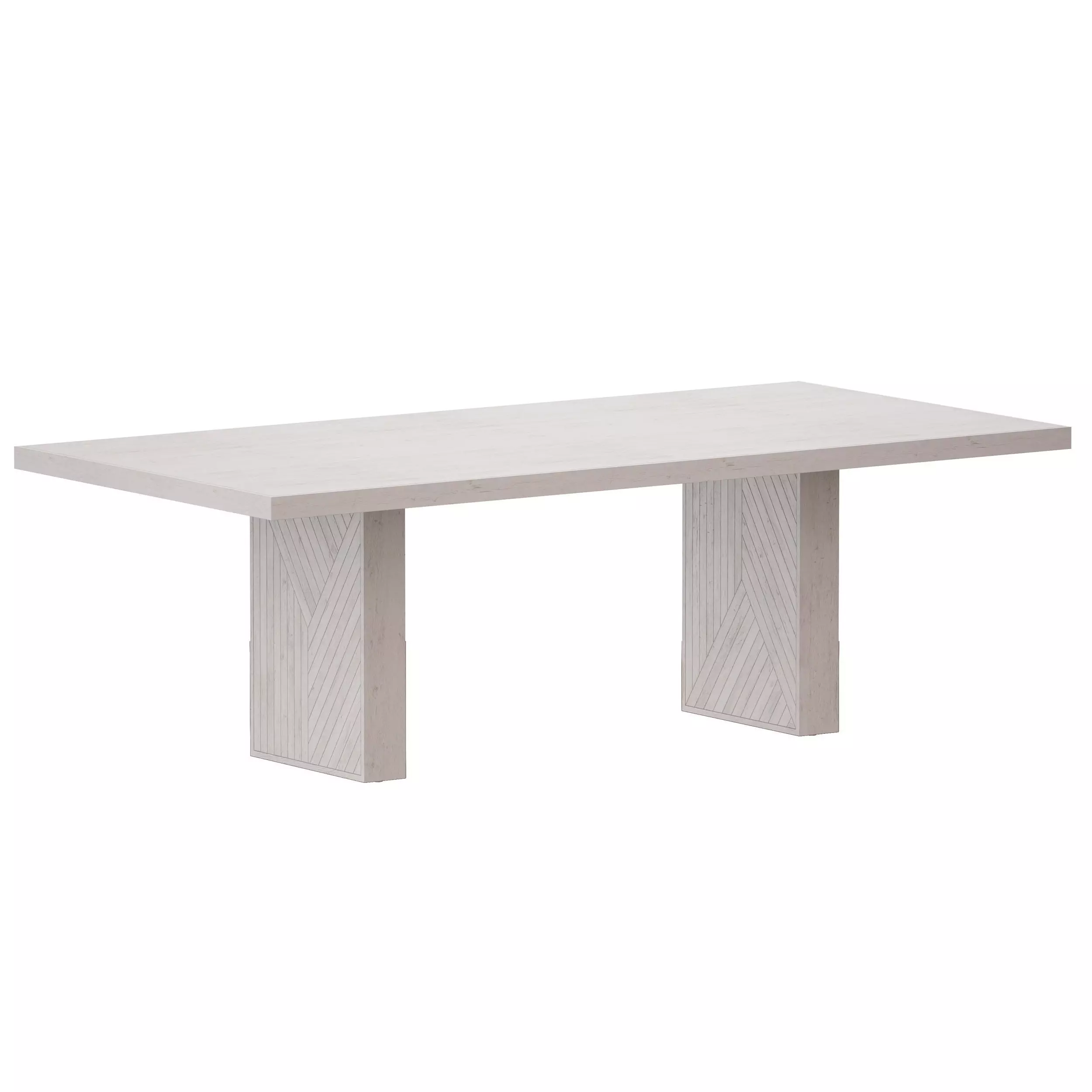 Dunewood Whitewashed Dining Table Crate and Barrel 3D model_0