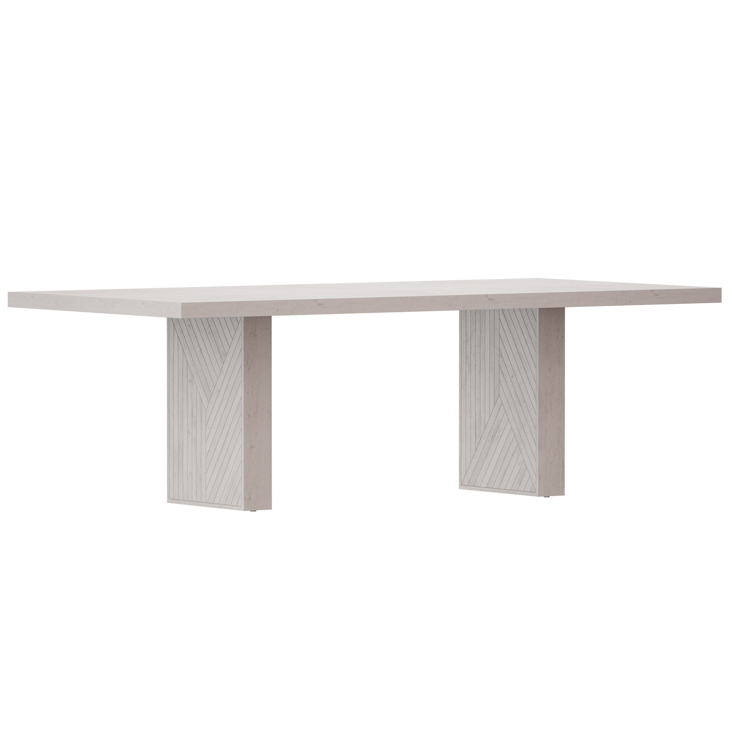 Dunewood Whitewashed Dining Table Crate and Barrel 3D model_1