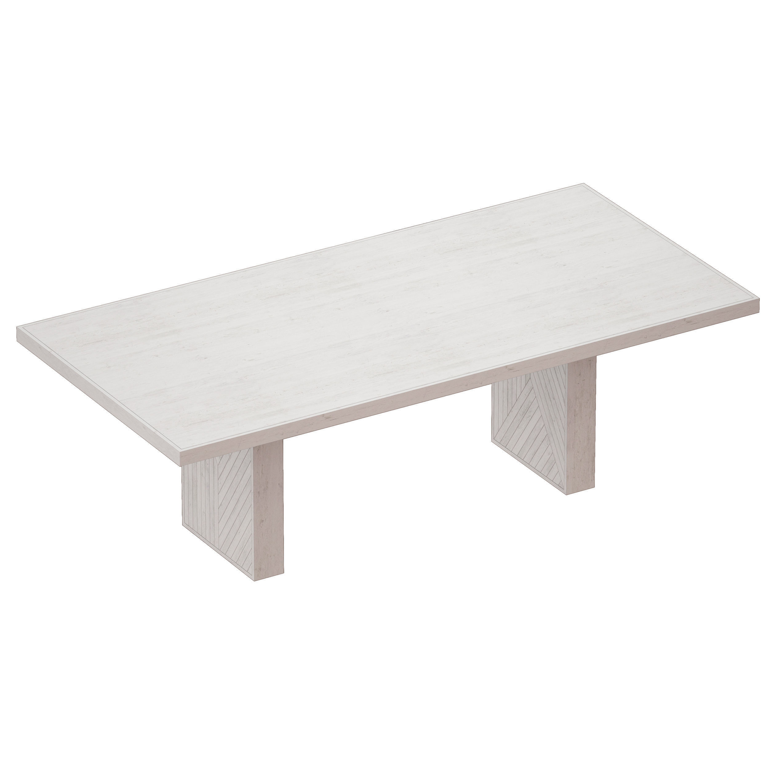 Dunewood Whitewashed Dining Table Crate and Barrel 3D model_3