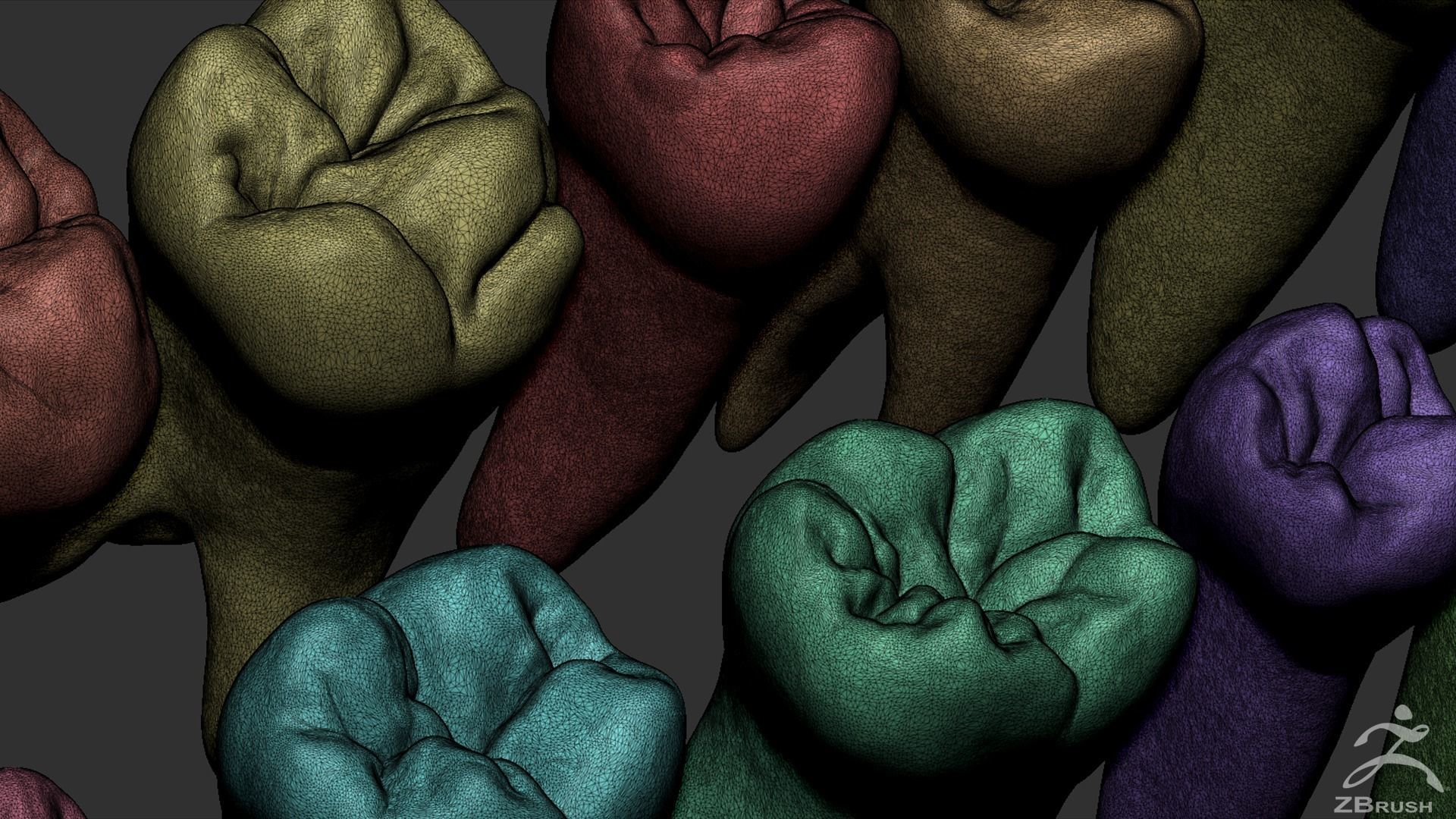 High Poly Teeth tooth 3D model_9