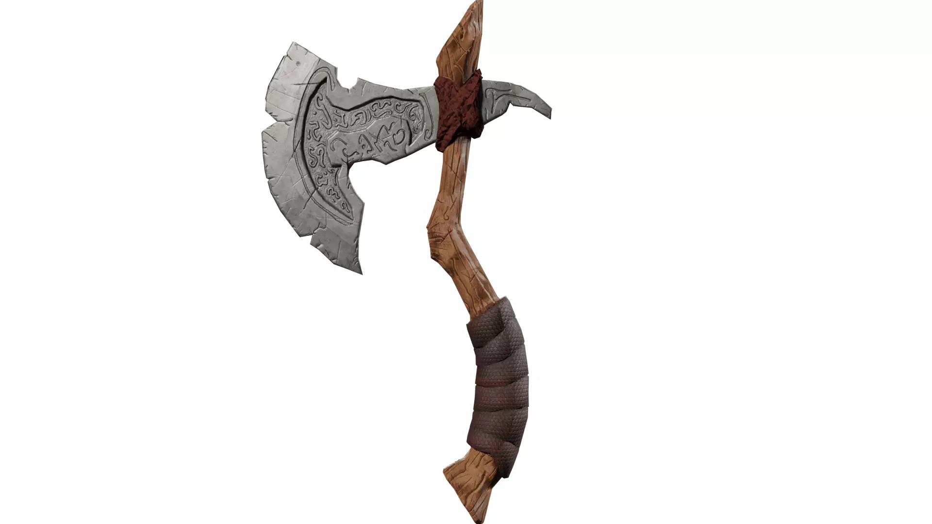 Axe Low-poly viking Free low-poly 3D model