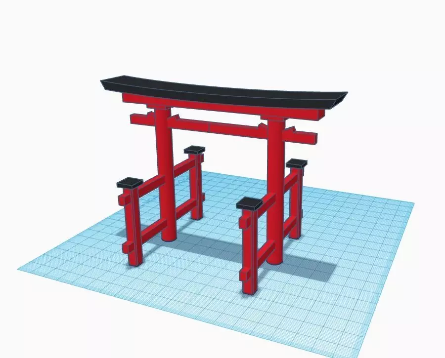 Torii gate 3D print model_0