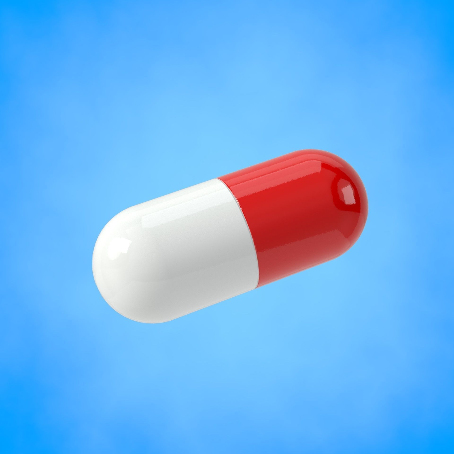 Set of long shaped pills with 4K PBR tex and color variations Low-poly 3D model_6