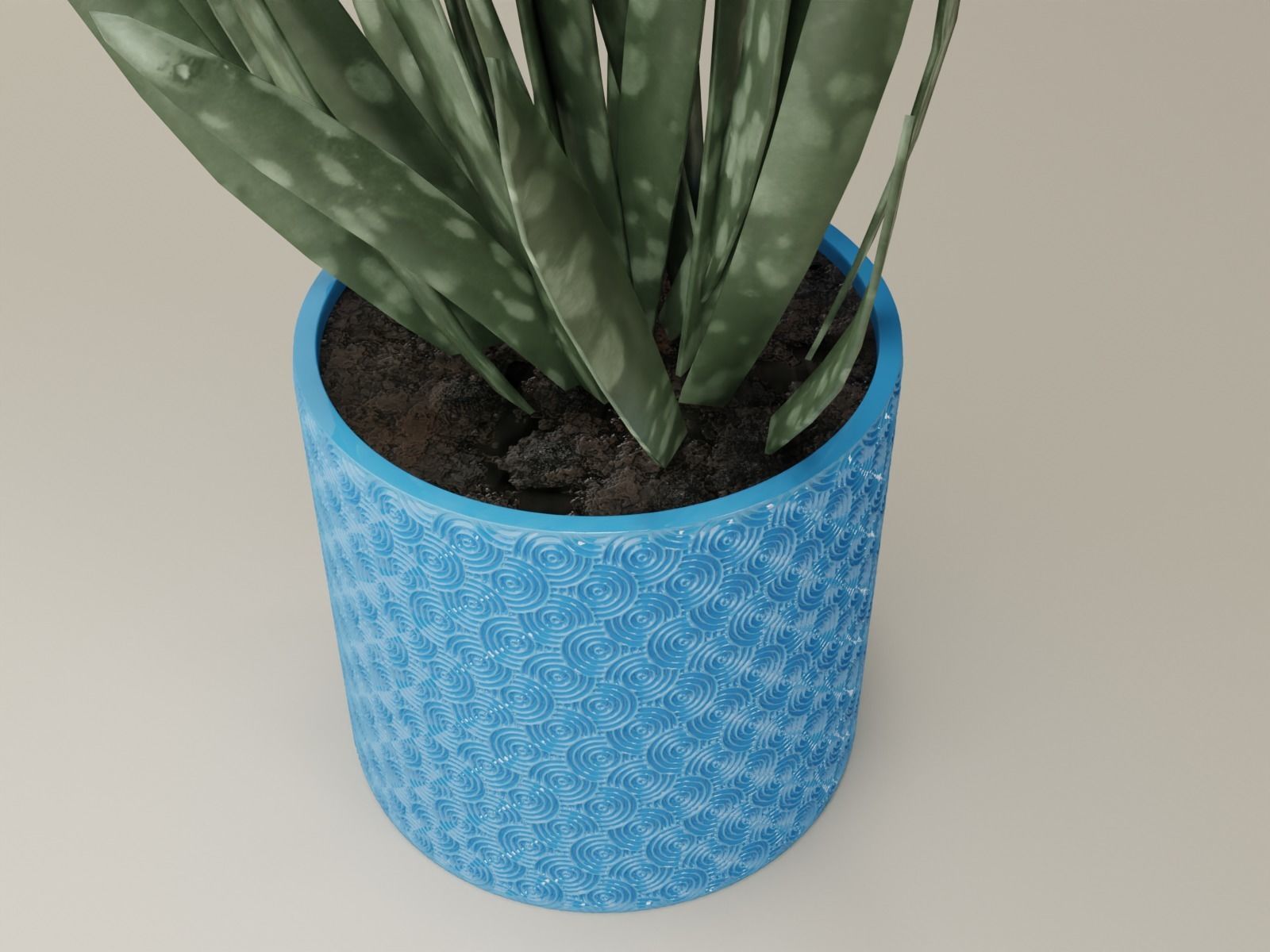 Plant pot 44 3D print model_4