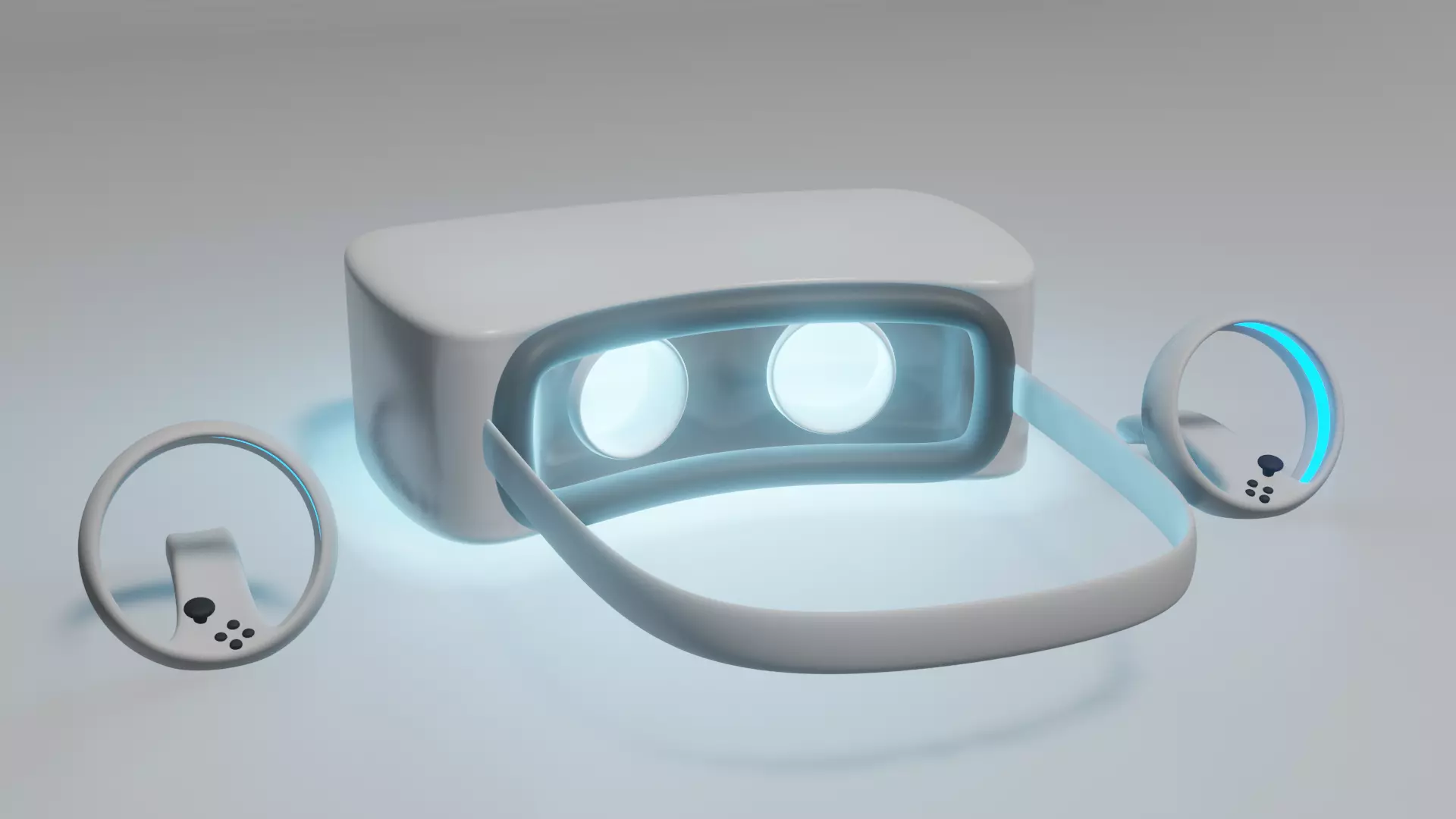 Simple VR headset 3D model_0