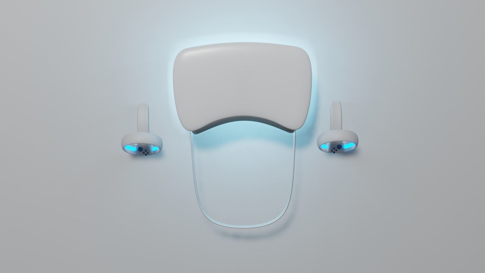 Simple VR headset 3D model_4