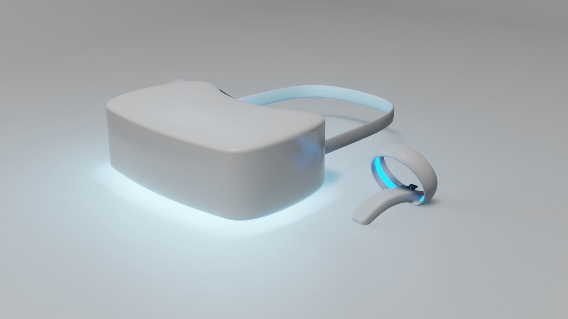 Simple VR headset 3D model_3