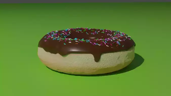 Donut chocolate with sprinkles