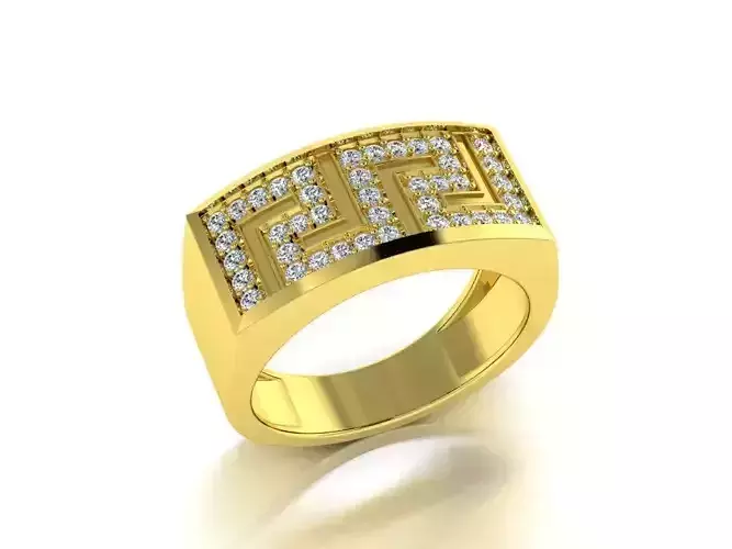 Men Diamond Jewelry Ring 3D print model