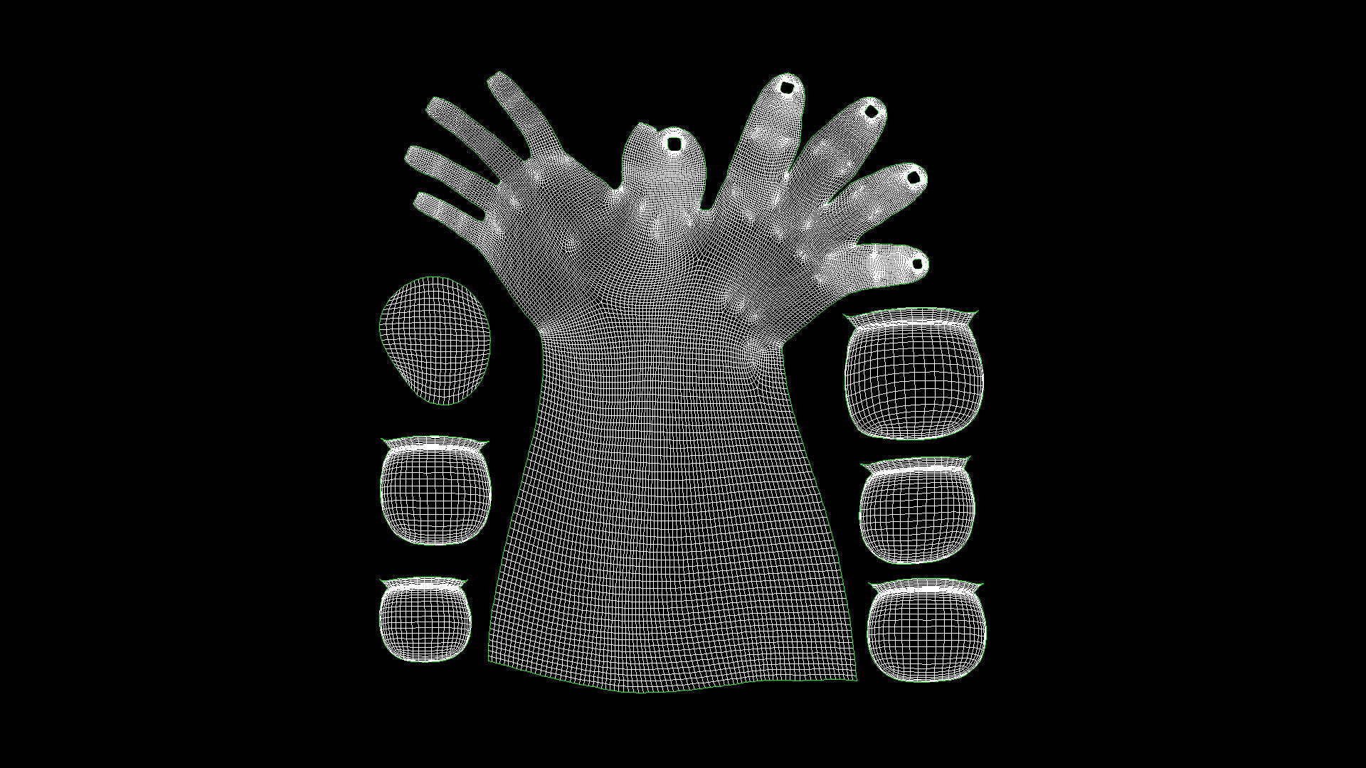 HAND-027 Right Hand 3D model_7