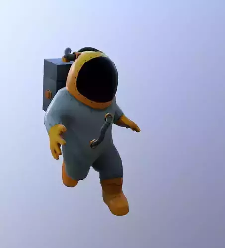 Low poly Astronaut with animations Low-poly 3D model