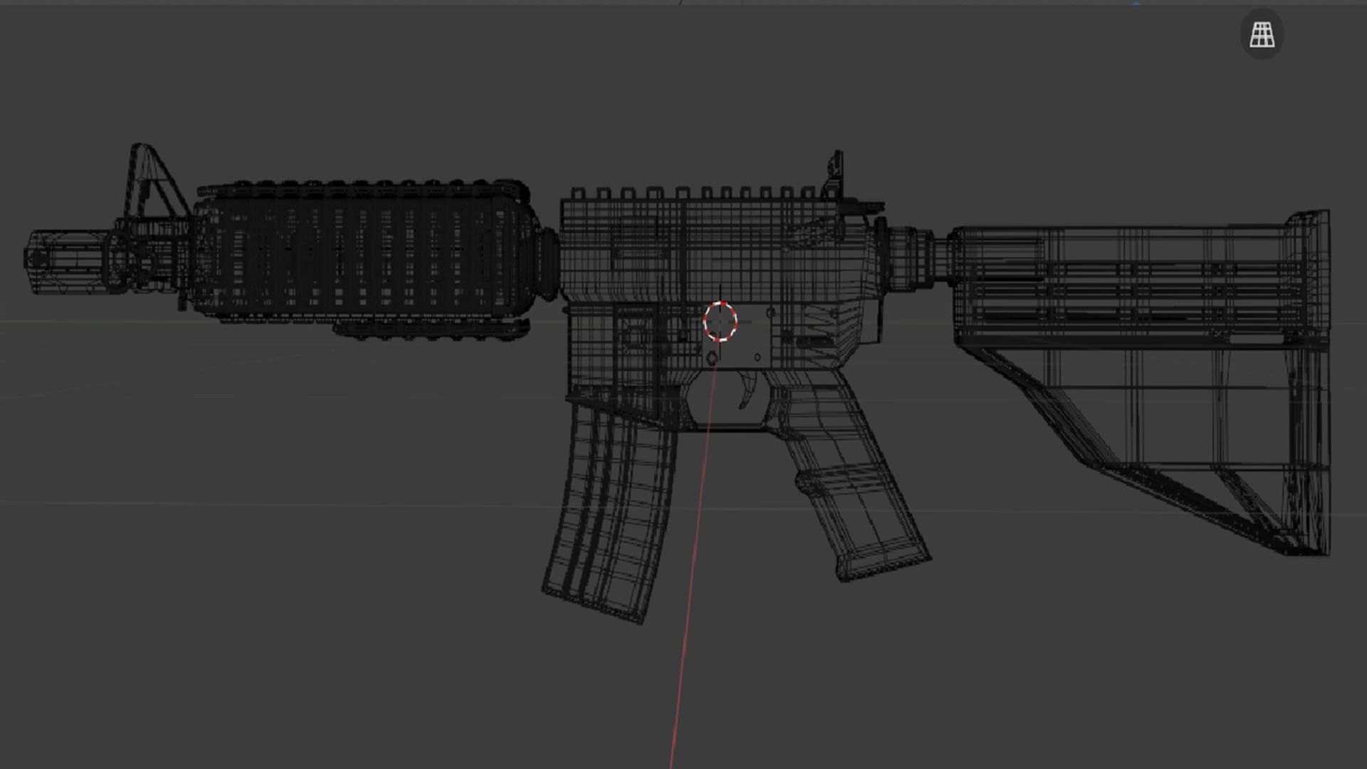 M4A4 Blender Model - R3dster 3D model_9