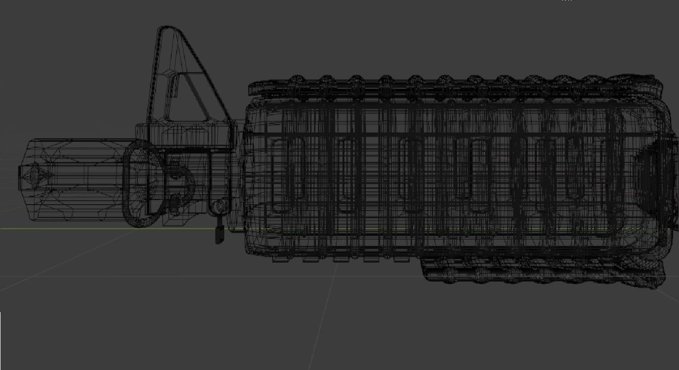 M4A4 Blender Model - R3dster 3D model_2