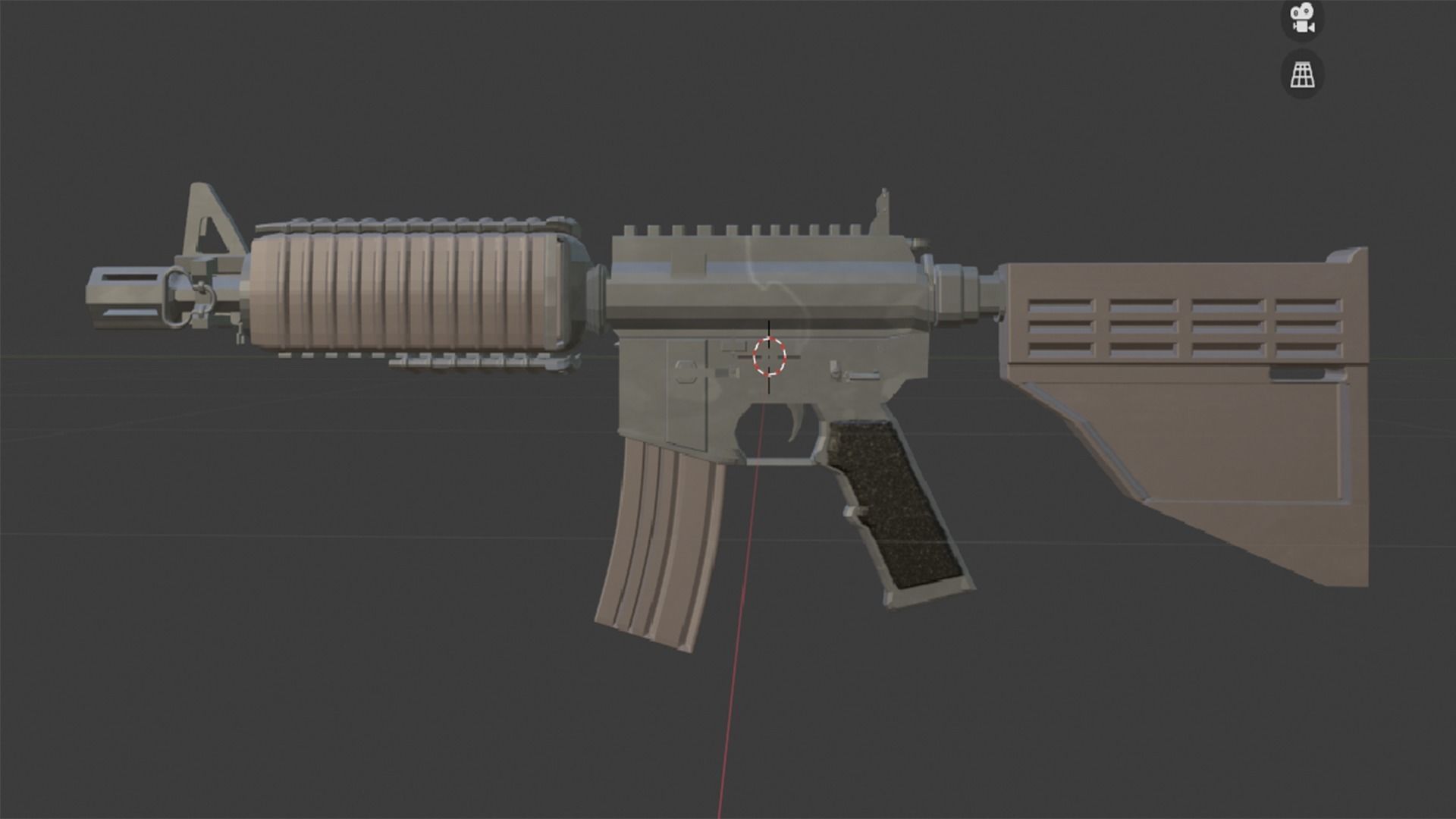 M4A4 Blender Model - R3dster 3D model_7